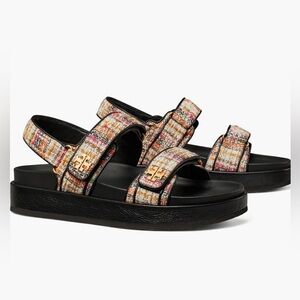 Tory Burch Sport Sandal worn twice in excellent condition. Size 8. Dust bag.